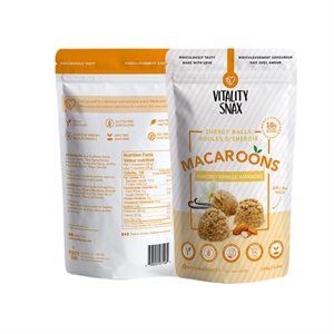 Vitality Snax Macaroons Almond Vanilla with Maca 150g