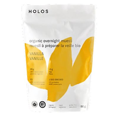 Holos Organic Vanilla Overnight Muesli 90g 