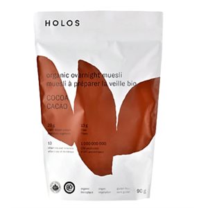 Holos Muesli à Préparer la Veille Cacao Biologique 90g