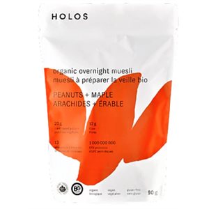 Holos Muesli à Préparer la Veille Arachides et érable Biologique 90g