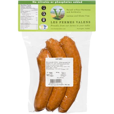 Les Fermes Valens Currywurst sausages 265g