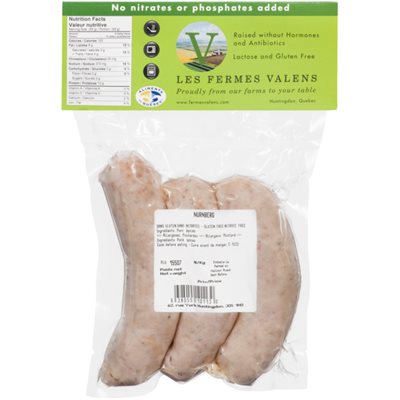 Les Fermes Valens Nurnberg sausages