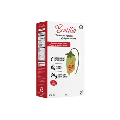 Bentilia Penne Lentilles Rouge 227 g