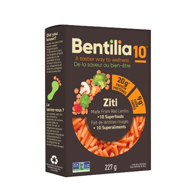 Bentilia ziti -pâtes aux lentilles rouges 10 super aliments