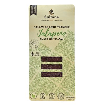 Sultana - Salami de bœuf tranché Jalapeno - 80g Sultana - Salami de bœuf tranché Jalapeno - 80g