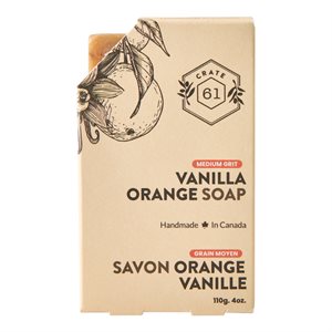Crate61 Medium Grit Vanilla Orange Soap Bar 110G