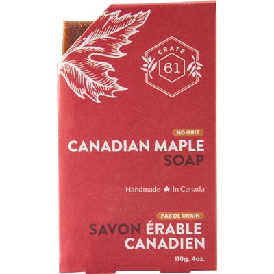 Crate 61 pas de grain Savon érable Canadien 110g Crate 61 pas de grain Savon érable Canadien 110g