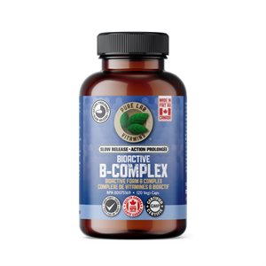 Pure Labs Vitamins Complexe B Bioactif – À Action Prolongée 120 Vegi Cap