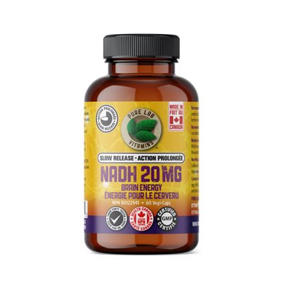 Pure Labs Vitamins Nadh 20Mg - À Action Prolongée 60 Vegi Cap Pure Labs Vitamins Nadh 20Mg - À Action Prolongée 60 Vegi Cap