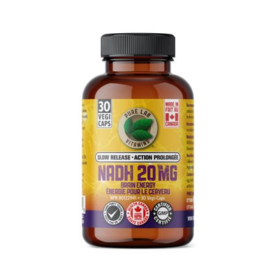Pure Labs Vitamins Nadh 20Mg - À Action Prolongée 30 Vegi Cap