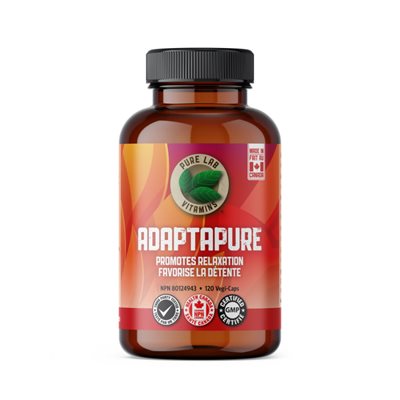 Pure Labs Vitamins Adaptapure - Favorise La Détente 120 Vegi Cap Pure Labs Vitamins Adaptapure - Favorise La Détente 120 Vegi Cap