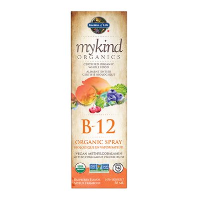 Garden Of Life mykind Organics - VitamineÂ B12 biologique en vaporisateur - Framboise