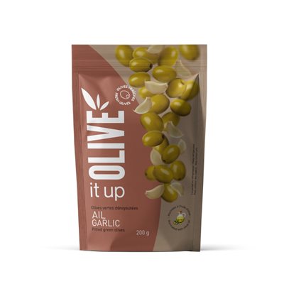 Olive it Up Olives Vertes Dénoyautées - Ail 200g