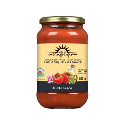 Sole Di Sangiorgio Sauce puttanesca biologique 540ml Sole Di Sangiorgio Sauce puttanesca biologique 540ml