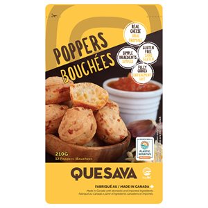 Quesava Garlic & 3 Cheese Poppers 425g