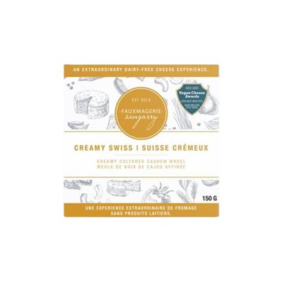 Fauxmagerie Zengarry Creamy Cultured Cashew Wheel Creamy Swiss 150 g 150g