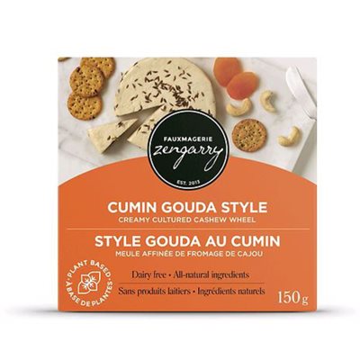 ZENGARRY Fromage De Cajou Cru Style Gouda Au Cumin (150g)