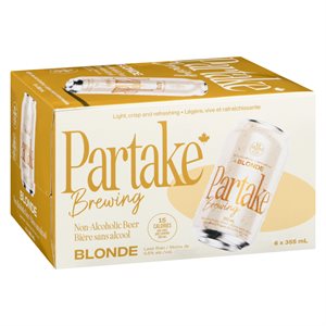PARTAKE Blonde Bière sans alcool 6x355ml