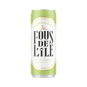 Fous De L'ile Organic Kombucha Thé vert citronelle