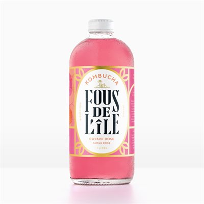 FOUS DE L'ILE GUAVA ROSE organic Kombucha 1L