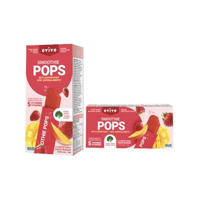 Evive Smoothie Pops Fraise Mangue 5x50ml