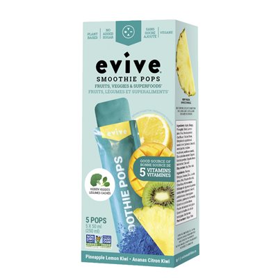 Evive Smoothie Pops Ananas Citron Kiwi 5X50Ml