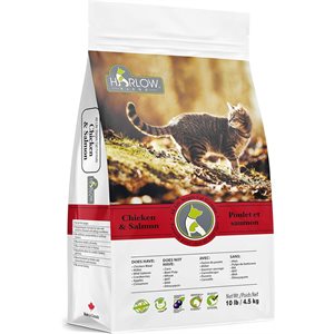 Harlow Blend Nourriture pour chat au poulet et au saumon 4,5 kg