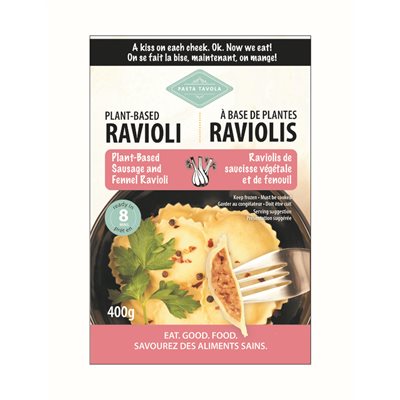 PASTA TAVOLA PLANT BASED RAVIOLI-SAUSAGE&FENNEL 400g