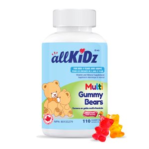 Allkidz Multivitamin Gummy Bears Mixed Fruits Flavor 110Un For Kids 4+