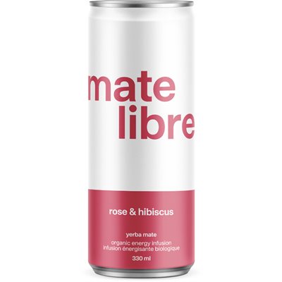 Mate Libre Organic Rose & Hibiscus Yerba Mate Infusion 330ML