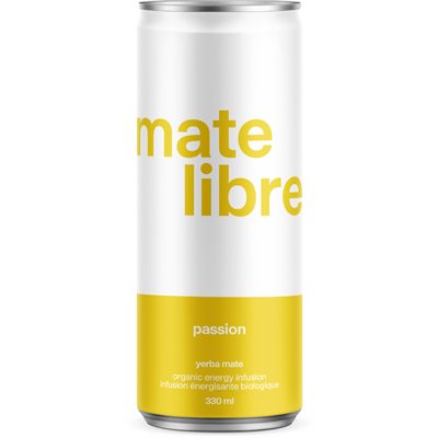 Mate Libre Infusion De Yerba Maté Fruit De La Passion (Cannette) Bio 330Ml