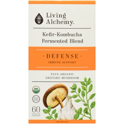 Living Alchemy Kefir-Kombucha Fermented Blend Defense Extra Strength 60 Vegan Capsules