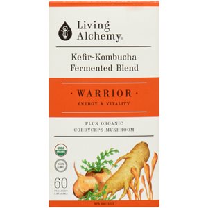 Living Alchemy Mélange Fermenté de Kéfir et de Kombucha Guerrier 60 Capsules de Pullulan