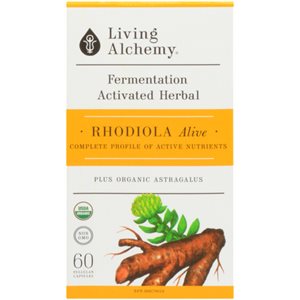 Living Alchemy Alive Fermentation Activated Herbal Rhodiola 60 Pullulan Capsules 