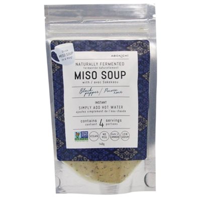 Abokichi Soupe Miso Instantanée Au Poivre Noir 140g