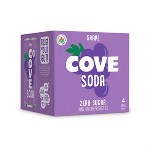 Cove Healthy Grape Probiotic Soda 4x355ml