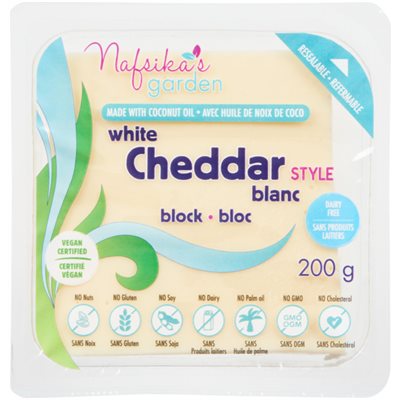 Nafsika's Garden Cheddar Blanc Style Bloc 200 g