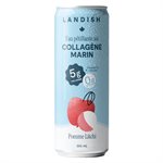 Landish Eaux Pétillantes Aux Collagène Marin  - Pomme Litchi 355 Ml