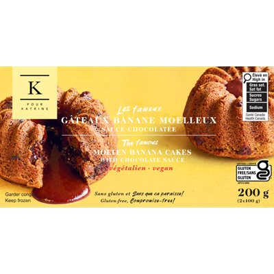 K Pour Katrine Molten Banana Cakes Vegan & Gluten-Free 200G