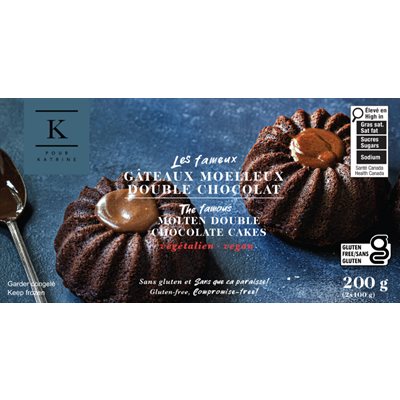 K Pour Katrine Molten Double Chocolate Cakes Vegan & Gluten-Free 200G