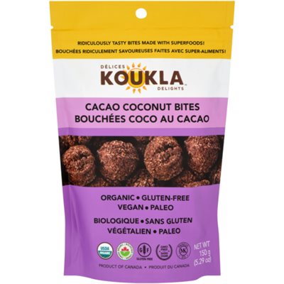 Koukla Delights Cacao Coconut Bites 150 g 