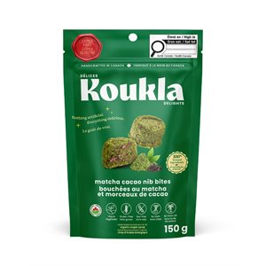 Délices Koukla Bouchées au Matcha et Morceaux de Cacao 150 g