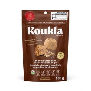 Délices Koukla Bouchées Beurre d'Arachide et Pépites de Chocolat 150 g