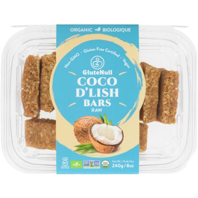 GluteNull Barres de Coco D'lish Biologique 240 g GluteNull Barres de Coco D'lish Biologique 240 g