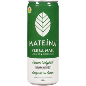 Mateina Yerba Mate Energy Infusion Lemon Original Organic 355 ml