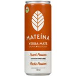 Mateina Yerba Mate Boisson énergisante à  Base de Plantes Pêche Passion Biologique 355 ml