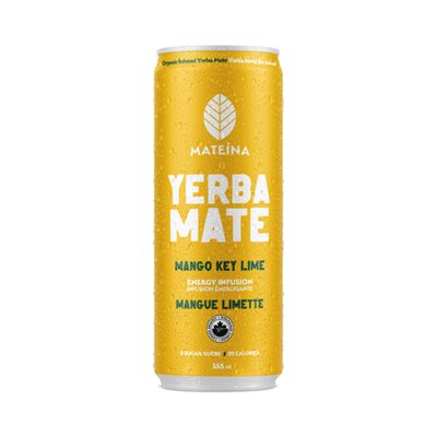 Mateina Organic Yerba Mate Mango Key Lime drink 355ml