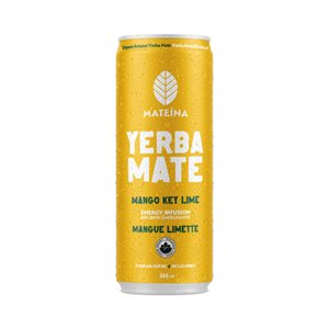 Mateina Organic Yerba Mate Mango Key Lime drink 355ml