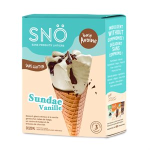 Sno Vanilla Ice Cream Sundae Cone 3x120ml