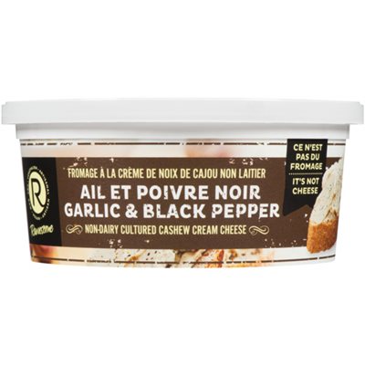 Rawesome Non-Dairy Cultured Cashew Cream Cheese Garlic & Black Pepper 227 g 227g